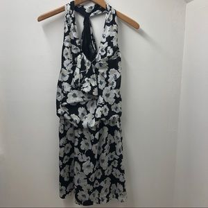 Mm Couture Floral Ruffled Mini Dress Size M